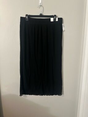 Maurices Black Midi Skirt with Elastic Waistband